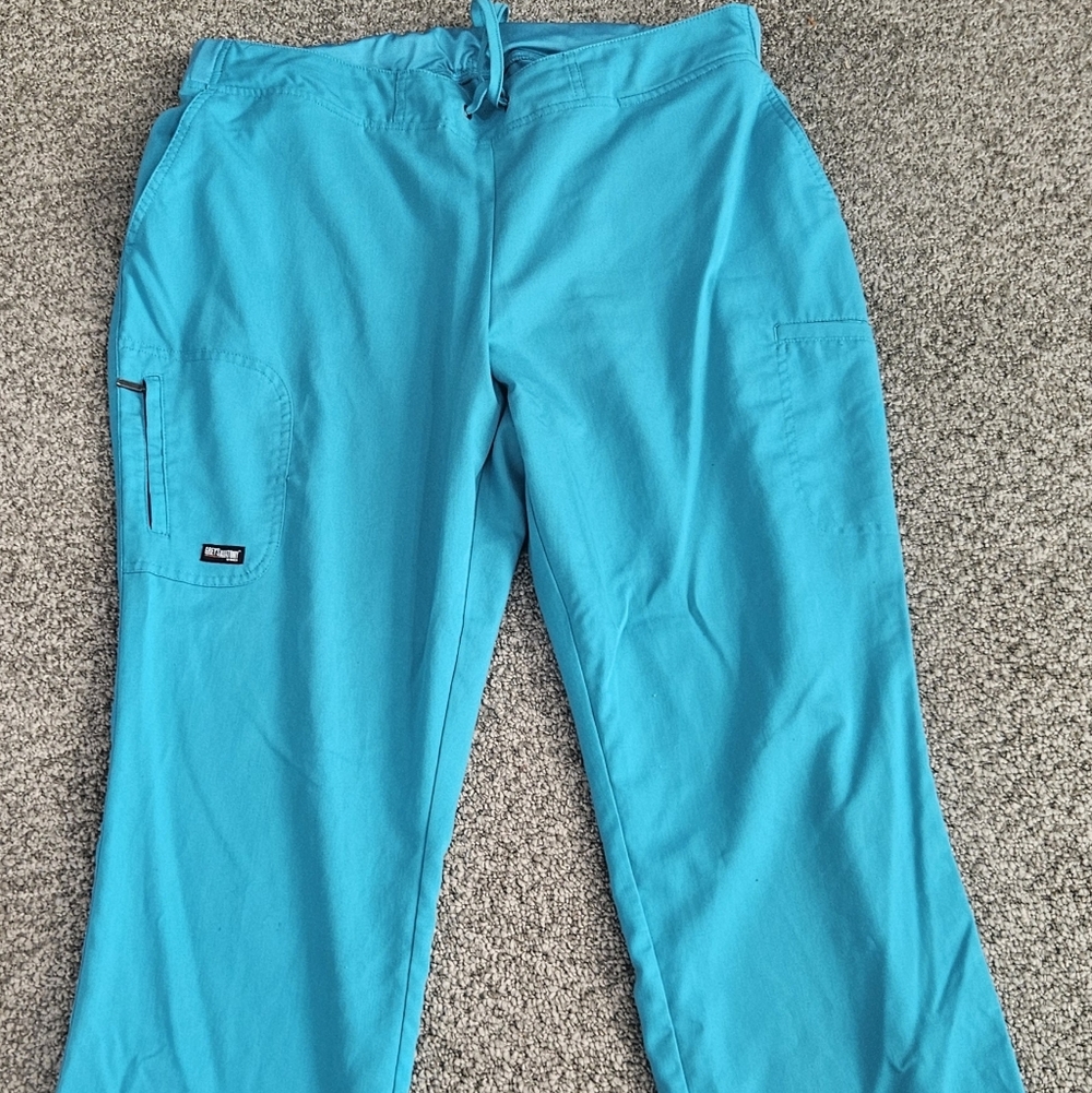 Grey’s Anatomy by Barco Scrub Pants Women’s 2XLP Teal Drawstring Medical Pants